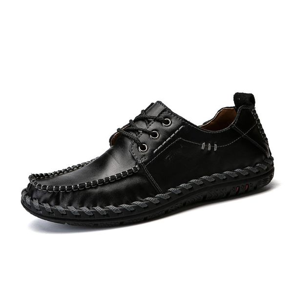 2021 men's casual leather sho british style lace up single busins drs low driving, Black
2021 men's casual leather sho british style lace up single busins drs low driving, Black