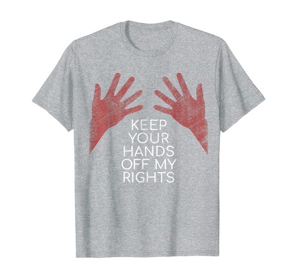 pro choice keep your hands off my rights women's healthcare t-shirt, White;black
pro choice keep your hands off my rights women's healthcare t-shirt, White;black