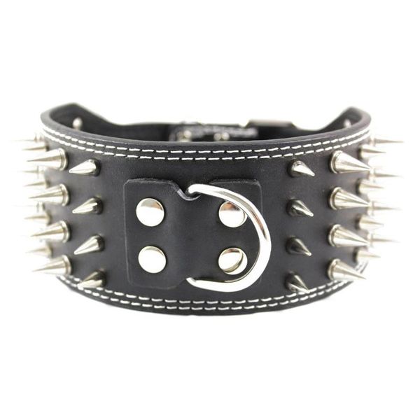 dog collars & leashes faux croc leather spiked collar 3" wide 40 large spikes (black, l: 19"- 22" neck)
dog collars & leashes faux croc leather spiked collar 3" wide 40 large spikes (black, l: 19"- 22" neck)