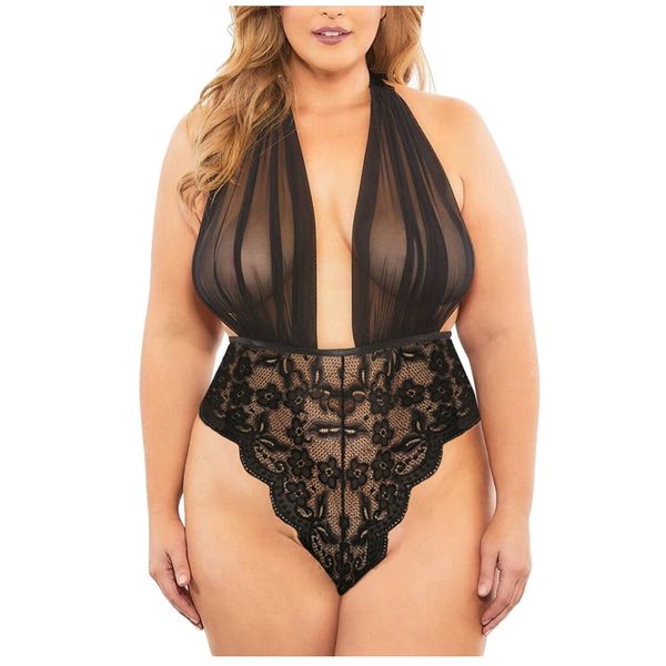 3pieces/lot deep v-neck women lace embroidery perspective bodysuit halter backless soft breathable jumpsuit stripe lingerie lenceria, Red;black
3pieces/lot deep v-neck women lace embroidery perspective bodysuit halter backless soft breathable jumpsuit stripe lingerie lenceria, Red;black