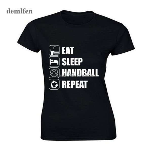 women's t-shirt summer short sleeve women t shirts novelty design eat sleep handball print girl fashion casual dad gift female tees, White
women's t-shirt summer short sleeve women t shirts novelty design eat sleep handball print girl fashion casual dad gift female tees, White