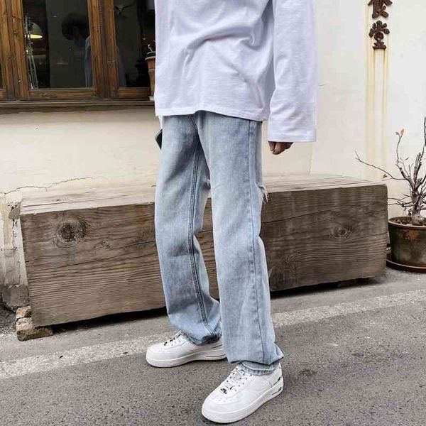 men's jeans korean wide-leg slim fashion casual ripped men streetwear loose hip-hop hole straight denim trousers mens vxe2, Blue
men's jeans korean wide-leg slim fashion casual ripped men streetwear loose hip-hop hole straight denim trousers mens vxe2, Blue