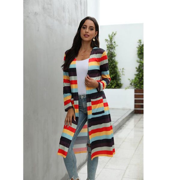 women's trench coats stripe printed long sleeve cotton cardigan coat top, Tan;black
women's trench coats stripe printed long sleeve cotton cardigan coat top, Tan;black