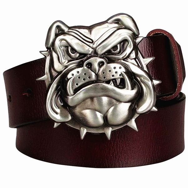 2021 new fashion men's genuine leather metal buckle bulldog head dog western style cowboy belts hip hop belt street dance a8ey, Black;brown
2021 new fashion men's genuine leather metal buckle bulldog head dog western style cowboy belts hip hop belt street dance a8ey, Black;brown