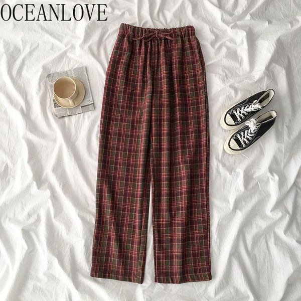women's pants & capris oceanlove plaid women 2021 ins retro full length pantalon femme high waist student casual trousers fahsion 14062, Black;white
women's pants & capris oceanlove plaid women 2021 ins retro full length pantalon femme high waist student casual trousers fahsion 14062, Black;white
