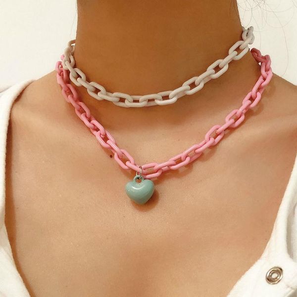 pendant necklaces 2021 necklace uniquely designed large plastic resin chain for women's fashion jewelry matte bright color, Silver
pendant necklaces 2021 necklace uniquely designed large plastic resin chain for women's fashion jewelry matte bright color, Silver
