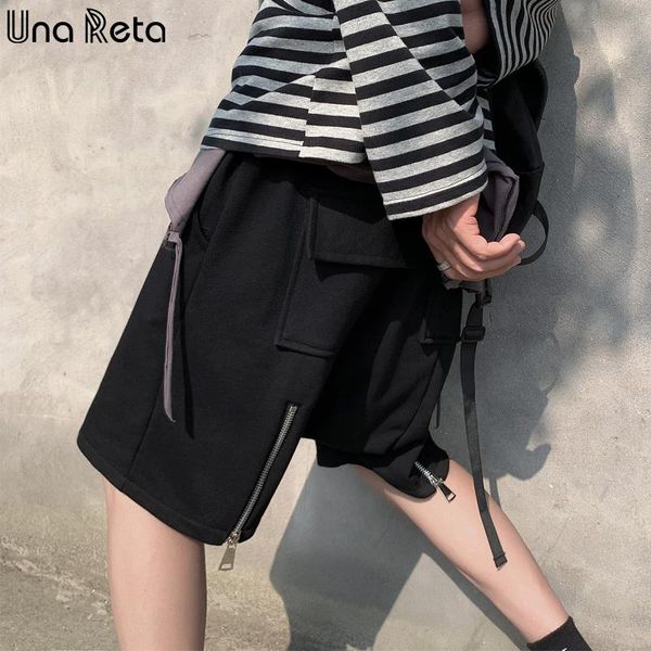 men's shorts una reta black 2021 summer streetwear elastic waist low crotch pant hip hop zipper pantalones loose casual, White;black 
men's shorts una reta black 2021 summer streetwear elastic waist low crotch pant hip hop zipper pantalones loose casual, White;black