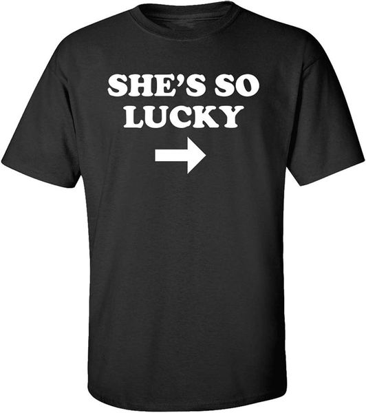 men's t-shirts funny she's so lucky short sleeve t-shirt 2021 summer mens tee cool t shirts breathable all cotton tshirt, White;black
men's t-shirts funny she's so lucky short sleeve t-shirt 2021 summer mens tee cool t shirts breathable all cotton tshirt, White;black