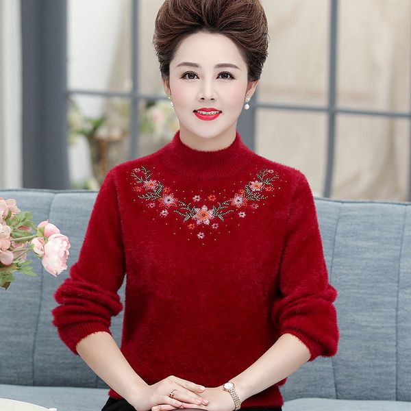 2021 women autumn winter coat new middle-aged mother mink down pullover femme sweater coats plus size b552 tzve, White;black
2021 women autumn winter coat new middle-aged mother mink down pullover femme sweater coats plus size b552 tzve, White;black