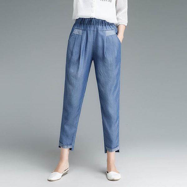 women's pants & capris chkesummer woman tencel jeans leisure high waist haren nine part k8469, Black;white
women's pants & capris chkesummer woman tencel jeans leisure high waist haren nine part k8469, Black;white