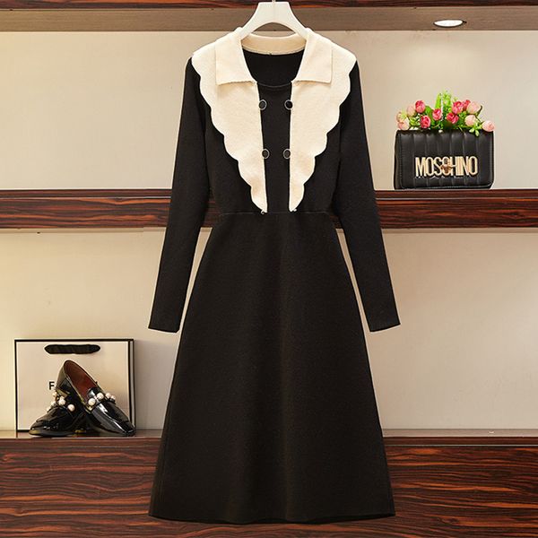 2021 new sweet vintage holiday kinttes party sleeve long contrast bandage the black knee line red dress qjm2, Black;gray
2021 new sweet vintage holiday kinttes party sleeve long contrast bandage the black knee line red dress qjm2, Black;gray