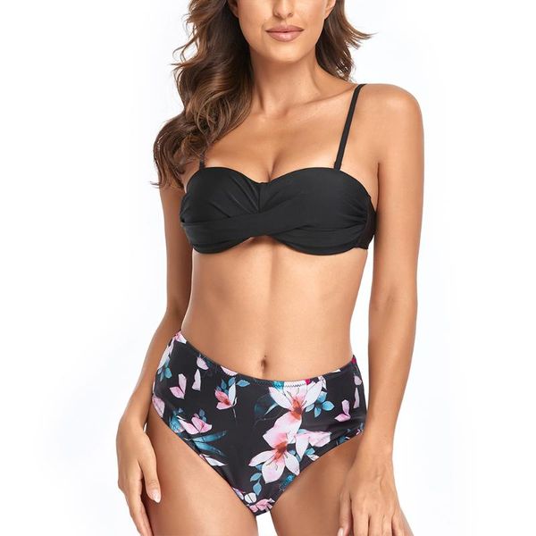 women's swimwear bandeau bikinis 2022 swimsuits push up women twist biquini two pieces beachwear solid bathing suits, White;black
women's swimwear bandeau bikinis 2022 swimsuits push up women twist biquini two pieces beachwear solid bathing suits, White;black