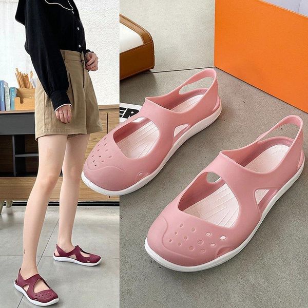 sandals 2021 women's shoes casual baotou hollow flat bottom breathable solid open toe round head comfortable summer, Black
sandals 2021 women's shoes casual baotou hollow flat bottom breathable solid open toe round head comfortable summer, Black