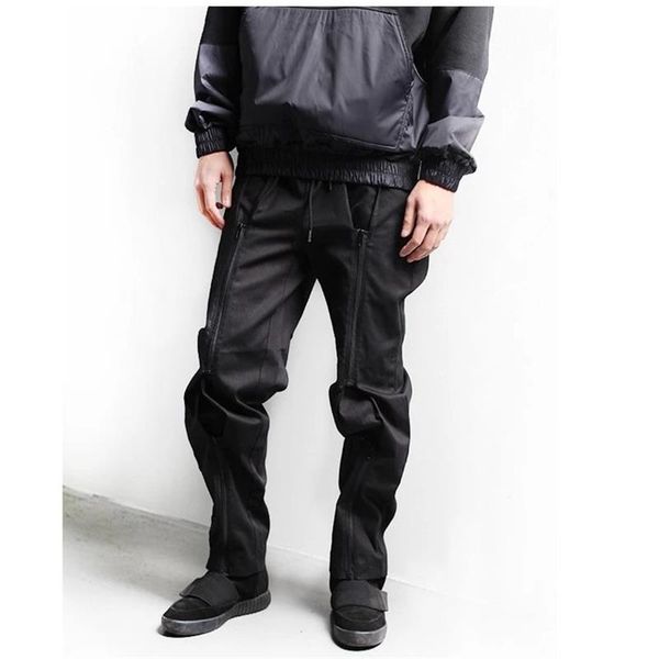 men's pants casual zipper trim classic dark yamamoto style hair stylist oversized, Black
men's pants casual zipper trim classic dark yamamoto style hair stylist oversized, Black