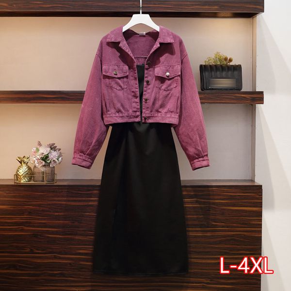 size large women's clothes l-4xl2021 early new short denim jacket foreign two-piece clzt, Black
size large women's clothes l-4xl2021 early new short denim jacket foreign two-piece clzt, Black