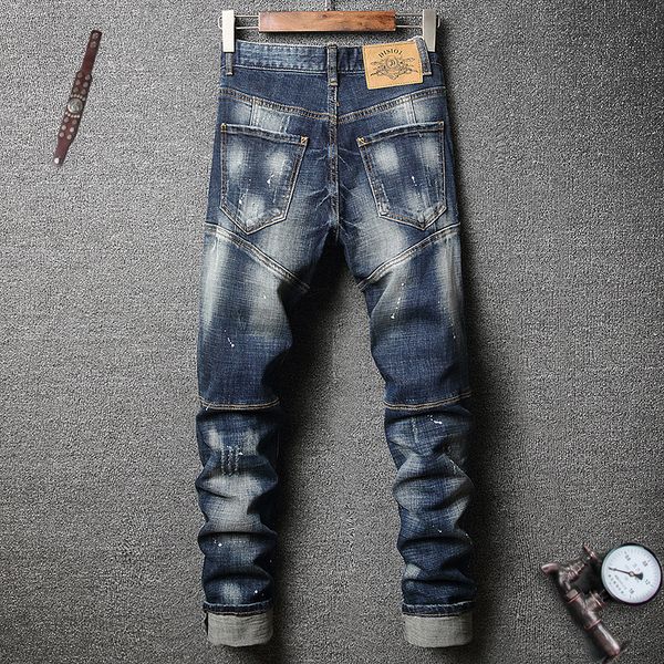 fashion italian style retro blue slim fit ripped men elastic denim punk pants hip hop jeans ghwr
fashion italian style retro blue slim fit ripped men elastic denim punk pants hip hop jeans ghwr