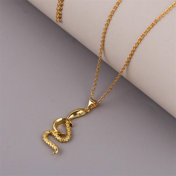 pendant necklaces trendy female snake animal copper metal pendants for women gold color stainless steel chain necklace jewelry gifts, Silver
pendant necklaces trendy female snake animal copper metal pendants for women gold color stainless steel chain necklace jewelry gifts, Silver