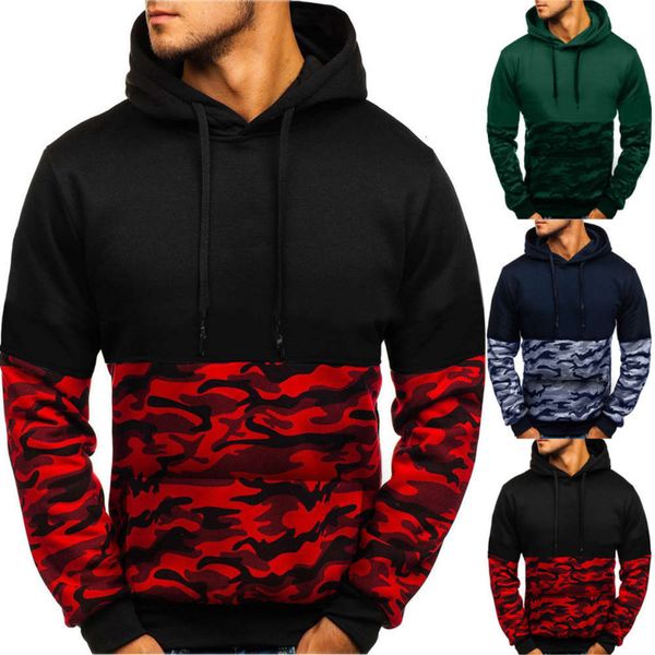 new large men's autumn and winter casual mosaic camouflage long sleeve hooded sweater hoodies for men, Black
new large men's autumn and winter casual mosaic camouflage long sleeve hooded sweater hoodies for men, Black
