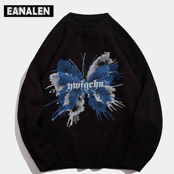 harajuku vintage graffiti knitted men's hip hop punk rock butterfly ugly sweater jumper pullover women fashion, Black
harajuku vintage graffiti knitted men's hip hop punk rock butterfly ugly sweater jumper pullover women fashion, Black