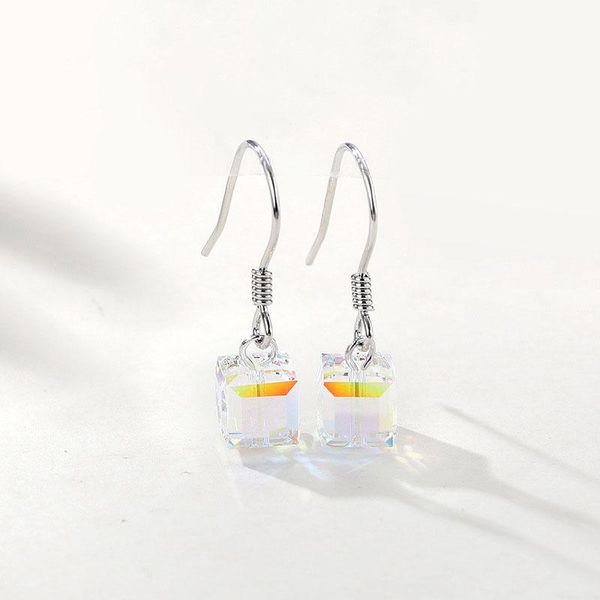 stud s925 sterling silver jewelry female australian crystal creative aurora sugar cube earrings, Golden;silver
stud s925 sterling silver jewelry female australian crystal creative aurora sugar cube earrings, Golden;silver