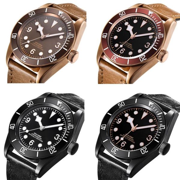 wristwatches debert41mm sterile dial miyota 8215 automatic man's mechanical watch waterproof luminous hands brass/black case leather, Slivery;brown
wristwatches debert41mm sterile dial miyota 8215 automatic man's mechanical watch waterproof luminous hands brass/black case leather, Slivery;brown