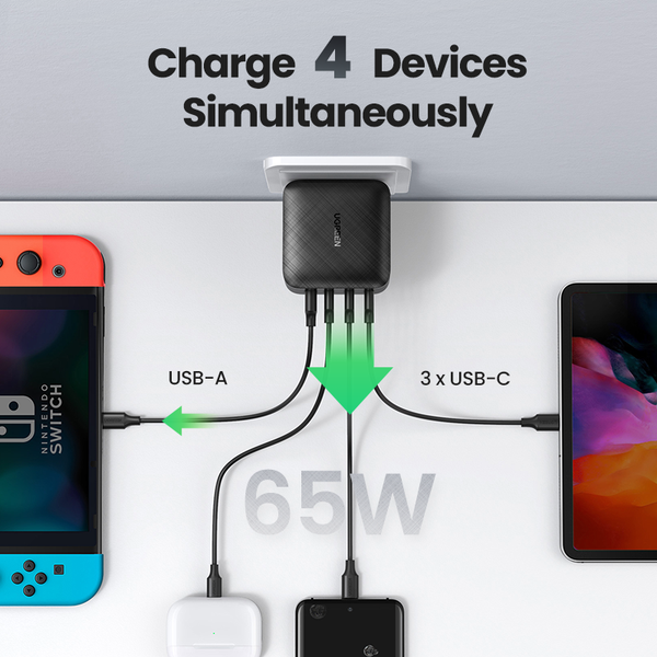ugreen 65w gan charger 4 port quick charge 4.0 3.0 type c pd usb charger qc 4.0 3.0 wall fast charger for iphone xiaomi laptop
ugreen 65w gan charger 4 port quick charge 4.0 3.0 type c pd usb charger qc 4.0 3.0 wall fast charger for iphone xiaomi laptop