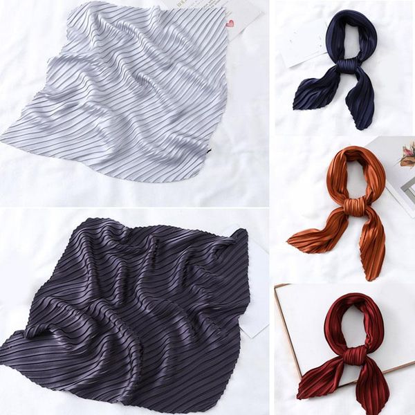 scarves 70*70cm women stain pleated scarf luxury solid neck scarfs foulard femme crinkle hair band girl neckerchief 2021, Blue;gray
scarves 70*70cm women stain pleated scarf luxury solid neck scarfs foulard femme crinkle hair band girl neckerchief 2021, Blue;gray