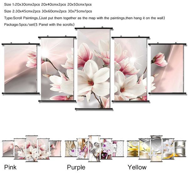 ready to hangfashion wall art canvas painting 5 pieces abstract great lilies flower modern home decoration
ready to hangfashion wall art canvas painting 5 pieces abstract great lilies flower modern home decoration
