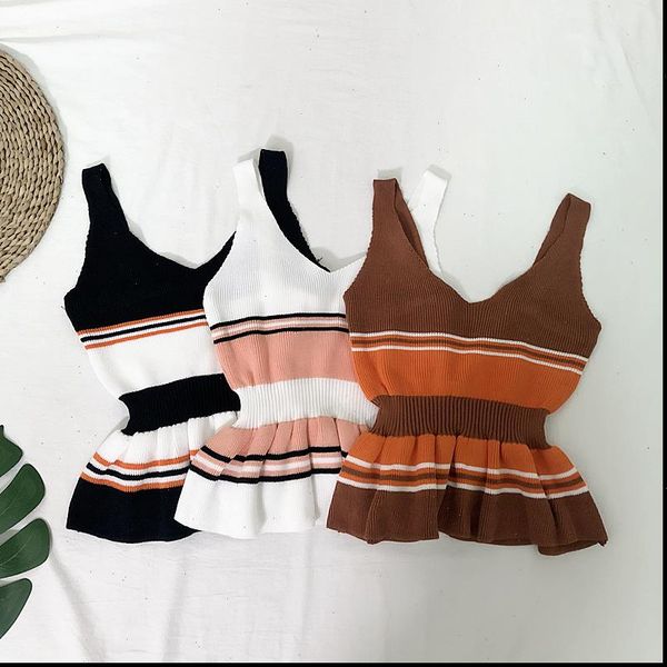 women patchwork striped crop knitted tank ladies high waist female night club camis 2021 summer, White
women patchwork striped crop knitted tank ladies high waist female night club camis 2021 summer, White