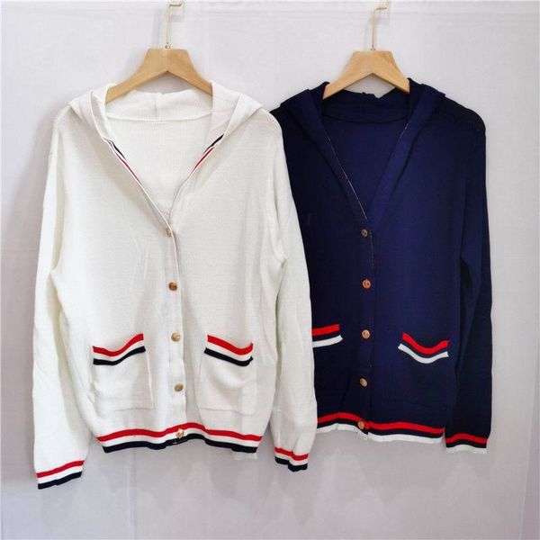 spring and new tb college hoodie contrast stripe fashion versatile women's sweater, White
spring and new tb college hoodie contrast stripe fashion versatile women's sweater, White