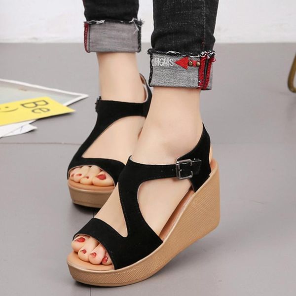 dress shoes sarairis wedges back strap open buckle solid super high platform sandals summer cosy leisure woman, Black
dress shoes sarairis wedges back strap open buckle solid super high platform sandals summer cosy leisure woman, Black