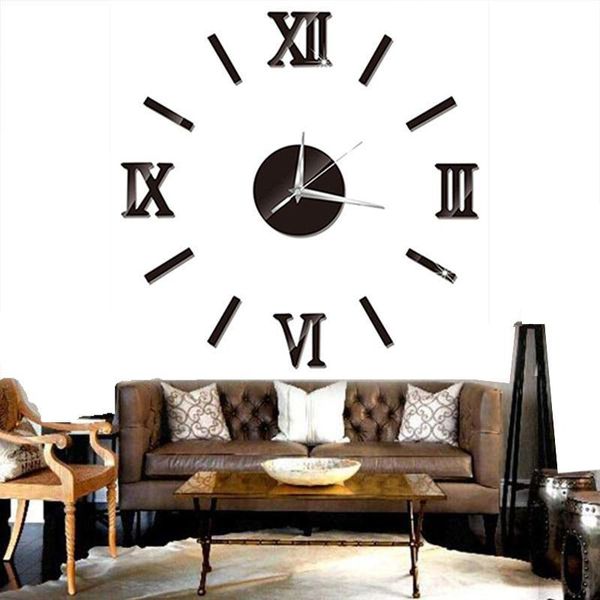 wall clocks large modern design roman needle watch mirror silent sticker digital art home decor living room
wall clocks large modern design roman needle watch mirror silent sticker digital art home decor living room