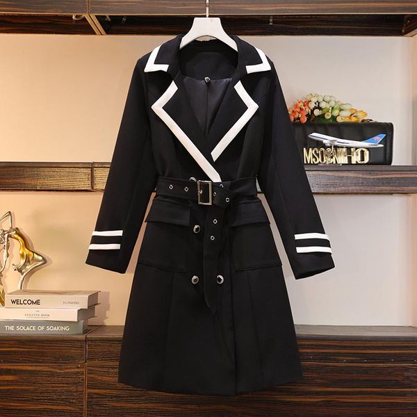 women's vests yards dress of fund 2021 fat younger sister autumn temperament to show thin waist bump in long trench coat, Black;white
women's vests yards dress of fund 2021 fat younger sister autumn temperament to show thin waist bump in long trench coat, Black;white