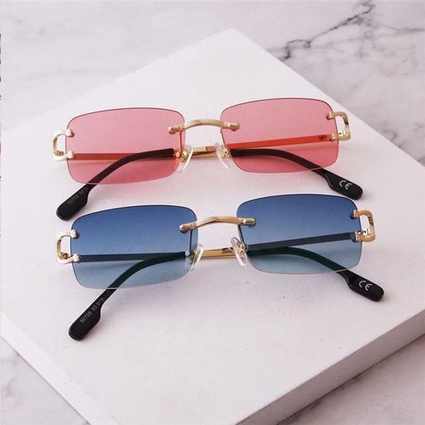 small size square rimless sunglasses men women with c decoration wire frame luxury eyewear for summer outdoor traveling drtzhaze, White;black
small size square rimless sunglasses men women with c decoration wire frame luxury eyewear for summer outdoor traveling drtzhaze, White;black