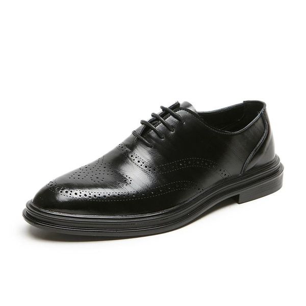dress shoes men leather male oxford italian classic vintage men's brogue formal, Black
dress shoes men leather male oxford italian classic vintage men's brogue formal, Black