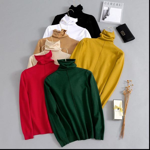 hlbcbg pile collar women turtleneck sweater autumn winter slim school girl pullover sweaters long sleeve flat knit jumper, White;black
hlbcbg pile collar women turtleneck sweater autumn winter slim school girl pullover sweaters long sleeve flat knit jumper, White;black