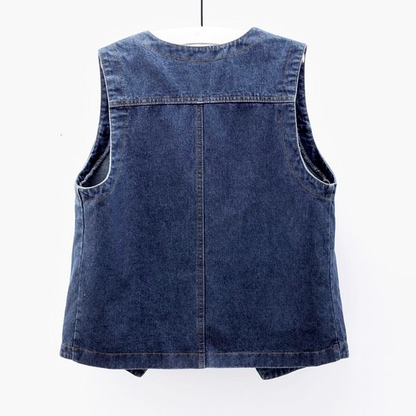 summer vintage blue denim vest women big pocket v collar jeans vests casual plus size loose waistcoat female sleeveless jacket dkaa, Black;white
summer vintage blue denim vest women big pocket v collar jeans vests casual plus size loose waistcoat female sleeveless jacket dkaa, Black;white
