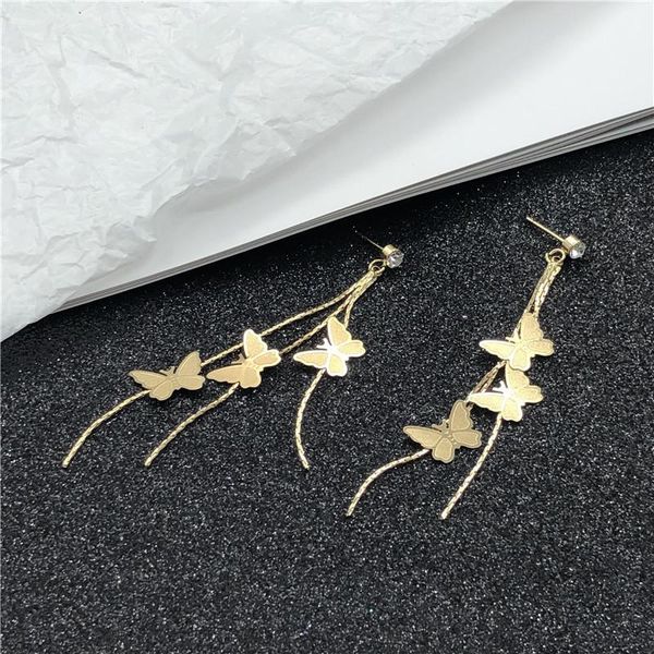 european and american cross-border jewelry fashion classic style tassel butterfly long earrings 1 pair, Golden;silver
european and american cross-border jewelry fashion classic style tassel butterfly long earrings 1 pair, Golden;silver