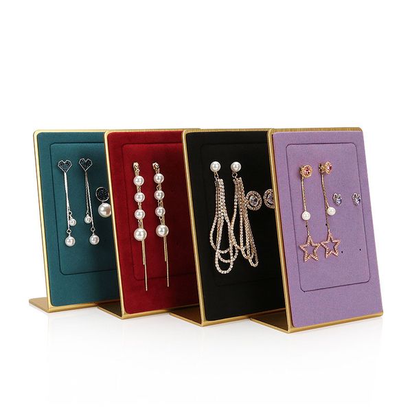 earring display stand jewelry props metal microfiber vertical stud earrings storage counter jewelry stand, Black
earring display stand jewelry props metal microfiber vertical stud earrings storage counter jewelry stand, Black