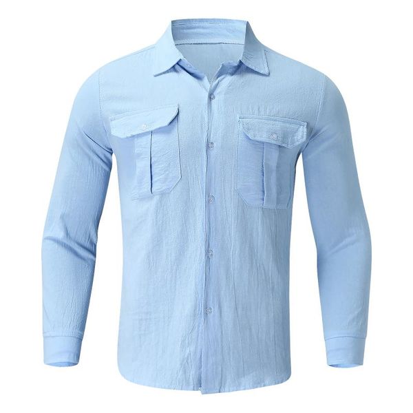 men's casual shirts shirt blouse cotton linen loose long sleeve solid color tee 2021 autumn pocket men, White;black
men's casual shirts shirt blouse cotton linen loose long sleeve solid color tee 2021 autumn pocket men, White;black