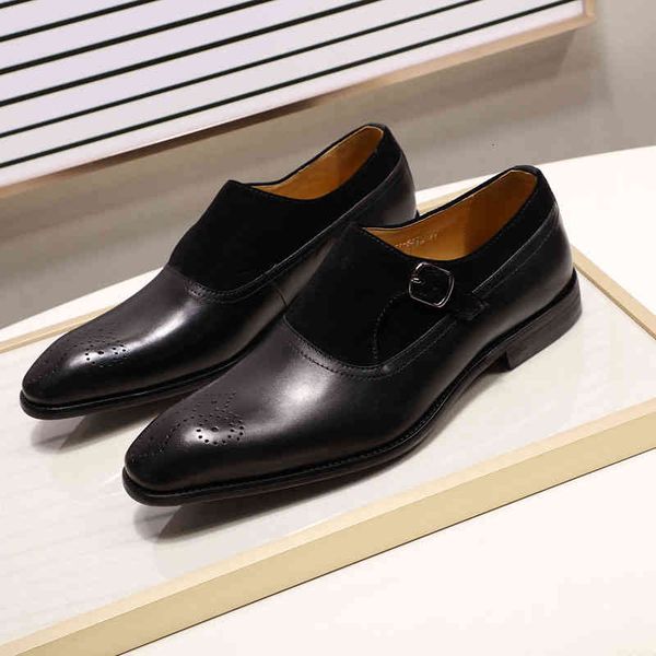dress shoes classic gentleman monk strap genuine leather with suede luxury pointed toe buckle men's suit casual business yw6v, Black
dress shoes classic gentleman monk strap genuine leather with suede luxury pointed toe buckle men's suit casual business yw6v, Black