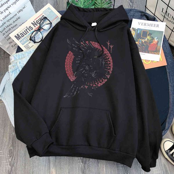 men's and women's hoodi, printed with viking legend, harajuku, pocket, casual, retro, hip-hop hoodi, Black
men's and women's hoodi, printed with viking legend, harajuku, pocket, casual, retro, hip-hop hoodi, Black