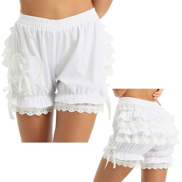 womens vintage victorian gothic loose pumpkin shorts costume elastic waist cotton layered ruffle lace trim lady bloomers shorts, White;black
womens vintage victorian gothic loose pumpkin shorts costume elastic waist cotton layered ruffle lace trim lady bloomers shorts, White;black