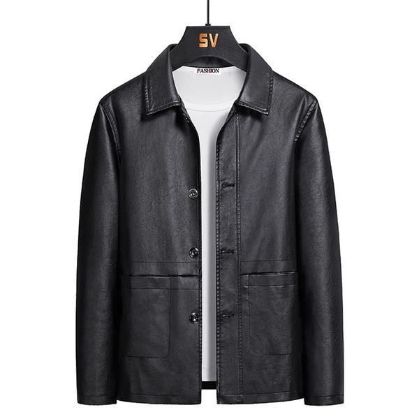 fashion men's leather jacket autumn simple lapel slim solid color leather jacket m-5xl casual men's jacket chaquetas los hombres 2, Black;brown
fashion men's leather jacket autumn simple lapel slim solid color leather jacket m-5xl casual men's jacket chaquetas los hombres 2, Black;brown