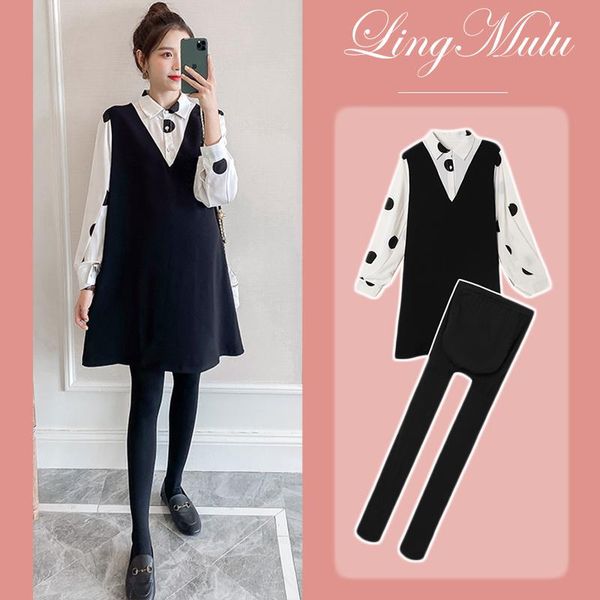 maternity dresses 692# dress spring autumn long sleeve false two-piece for pregnant women mom, White
maternity dresses 692# dress spring autumn long sleeve false two-piece for pregnant women mom, White