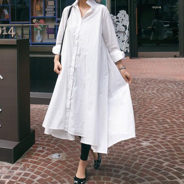casual dresses fashion solid color lapel long sleeve irregular loose plus woman dress wild tide autumn tv157, Black;gray
casual dresses fashion solid color lapel long sleeve irregular loose plus woman dress wild tide autumn tv157, Black;gray