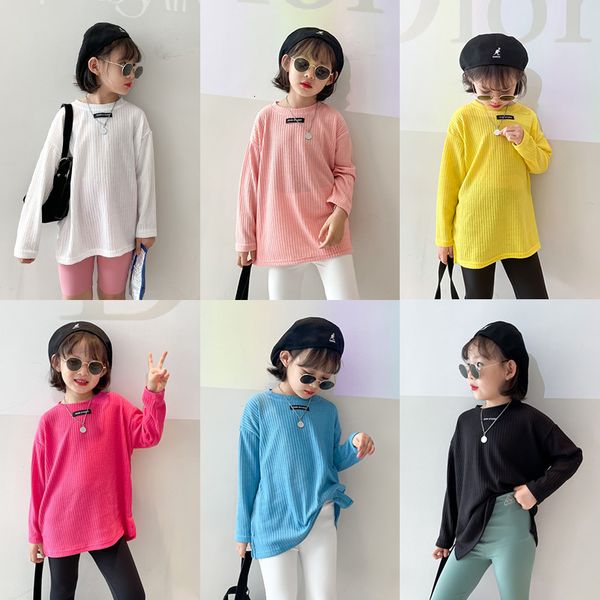 2021 spring cong xiaomei korean keng stripe new children's round neck girls' loose long sleeve t-shirt, Black;white
2021 spring cong xiaomei korean keng stripe new children's round neck girls' loose long sleeve t-shirt, Black;white