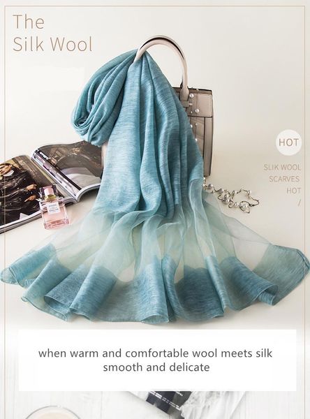 scarves silk wool pure color plain gift scarf four seasons monochrome shawl, Blue;gray
scarves silk wool pure color plain gift scarf four seasons monochrome shawl, Blue;gray