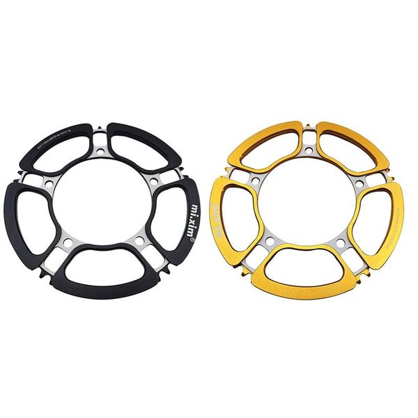 bike heels & chainwheels mi.xim 2 pcs folding bicycle chainring 130bcd 53t crankset wide with guard plate black gold
bike heels & chainwheels mi.xim 2 pcs folding bicycle chainring 130bcd 53t crankset wide with guard plate black gold