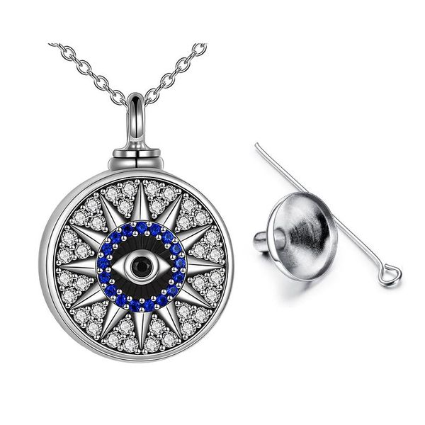 pendant necklaces evil eye necklace for women man keepsake cremation jewelry ashes fashion gift, Silver
pendant necklaces evil eye necklace for women man keepsake cremation jewelry ashes fashion gift, Silver